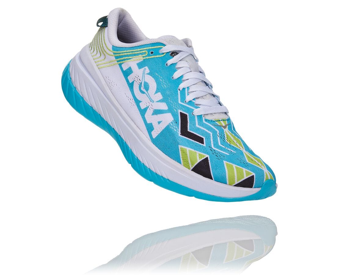 Hoka One One All Gender Ironman Kona Carbon X Női Közúti Futócipők Kék / Fehér [LNEGX-7154]